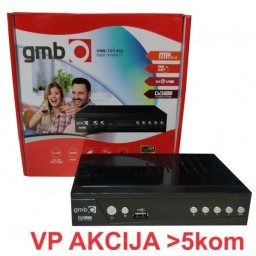 GMB-TDT-033 ** DVB-T2/C SET TOP BOX USB/HDMI/Scart/RF-out, PVR, Full HD,H264, hdmi-kabl (1180)