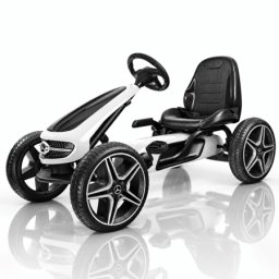 Dečiji automobil na akumulator Karting na pedale Mercedes Licencirani - Beli