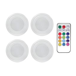 BATERIJSKA LED LAMPA SET 4 KOM SA DALJINSKIM RGB MULTIKOLOR PROSTO