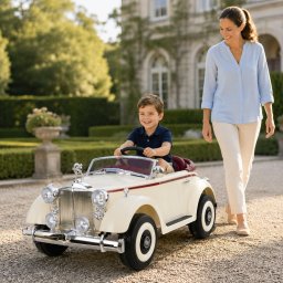 Dečiji auto Retro Rolls Royce 12 V sa četiri motora – bež