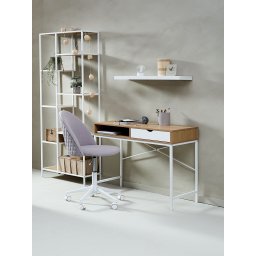 Radni sto PEDAL 48x95 hrast/bela