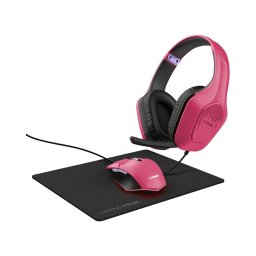 Miš + slušalice + podloga Trust GXT 790 Tridox 3u1 Pink