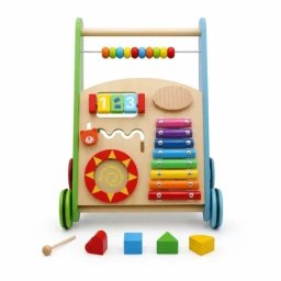 Kinder home Dečija drvena hodalica sa aktivnostima, ksilofonom i dirkama ( W08J001-2 )