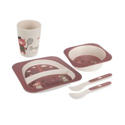 Set za hranjenje 5 delova Bonjour Paris red Canpol