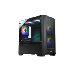 Stars Solutions A04 Crno, Tempered Glass, 3x 14cm ARGB Kuciste