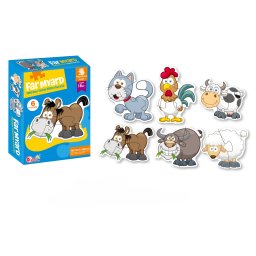 Puzzle domaće životinje – 6 delova