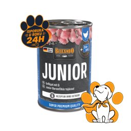 BELCANDO Junior s piletinom i jajima 400g, Konzerve za Mlade Pse koji Rastu