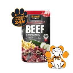 BELCANDO Finest Selection Beef 125g, Obrok u Kesici od Govedine, Vlažna Hrana
