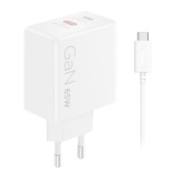 Lenovo Dual USB-C 65W GaN punjač beli ( G0A6065WEU )