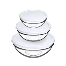 Činija chef s sa belim poklopcem 14/17/20cm set 3/1