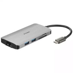D-link dub-m810 usb-c hdmi 4k/usb a 3.0x3/rj45/sd-microsd USB HUB