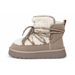 LH502659TAP - ŽENSKE UGG ČIZME SA KRZNENOM POSTAVOM I KONTRASTNIM PERTLAMA
