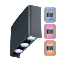 Spoljna zidna LED lampa 6x1W 3CCT i RGB siva Braytron