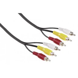 Hama Premium 3 RCA Plugs - 3 RCA Plugs Video Cable 2m