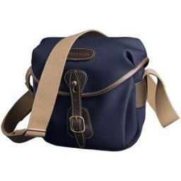 Billingham Hadley Digital Navy Canvas / Chocolate Leather