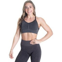 Better Bodies Curve Scrunch Bra Black Melange S