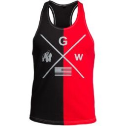 Gorilla Wear Sterling Stringer Tank Top Black & Red
