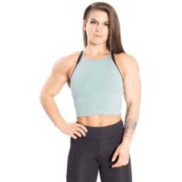 Better Bodies Performance Crop Halter Teal Green L