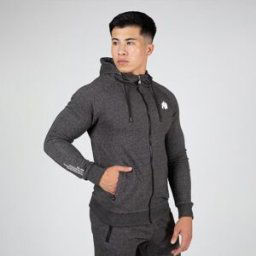 Gorilla Wear Payette Zipped Hoodie Grey L