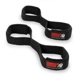 Gorilla Wear Figure 8 Lifting Straps Black S/m