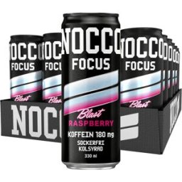 24 X Nocco Focus 3 330 Ml Raspberry Blast