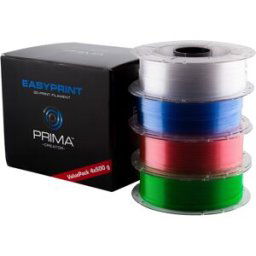 PrimaCreator EasyPrint PETG Value Pack - 1.75mm - 4x 500 g (Total 2 kg) - Clear, Rose, Light Blue, Green