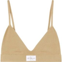 Calvin Ribbed Knit Bra Top Dam, Tawny, S