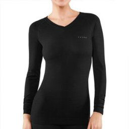 Falke Long sleeve Shirt Wool-Tech Light Dam, Black, L