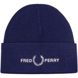 Fred Perry Graphic Beanie, Midnight, 0