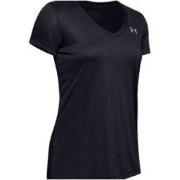 Under Armour Tech V-Neck Dam, Black, S