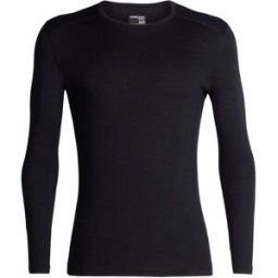Icebreaker Oasis Long Sleeve Crew Herr, Black, L