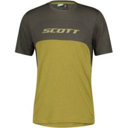 Scott Trail Flow Dri Short-Sleeve Shirt Herr, Grå/Grön, L