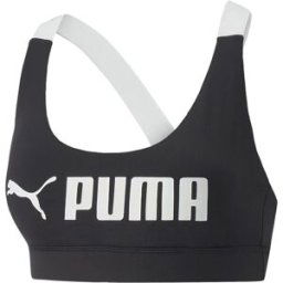 Puma Fit Mid Impact Traning Bra Dam, Svart, L