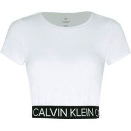Calvin Cropped Gym T-shirt Dam, Bright White, M