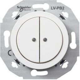 Schneider Electric Wde011271 Klenspänningsknapp Svart 2-Pol, Strömbrytare & Vägguttag