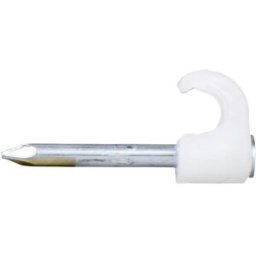 Schneider Electric Tc 2060002 Spikclips För Rund Kabel, 18-22 Mm, 50-Pack 45 Mm Längd, Vit, Installationsmaterial