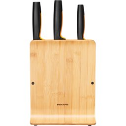 Fiskars Functional Form Knivblock I Bambu Med 3 Knivar, Matlagning & Grillar