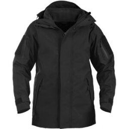 Mil-Tec Allvädersjacka med Fleecefoder (Färg: Svart, Storlek: 3XL)