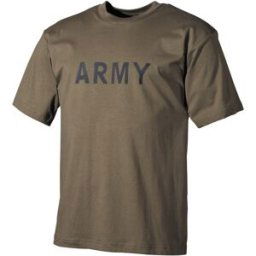 MFH - Max Fuchs MFH T-Shirt Army (Färg: Oliv, Storlek: S)