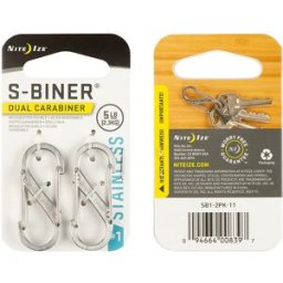 Nite Ize S-Biner Stål (Färg: Rostfritt, Storlek: 1 (2st))