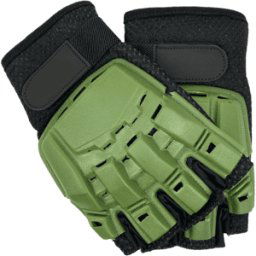 Jackal Gear Taktiska Handskar Halvfinger (Färg: Grön, Storlek: XL)
