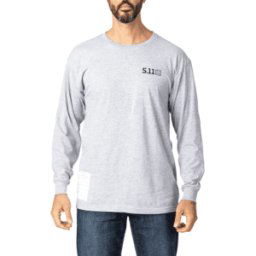 5.11 Tactical Locked And Logoed L/S Tee - Heather Grey (Storlek: Medium)