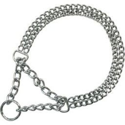 Annan Tillverkare Pet-Food Kättinghalvstryp Halsband 2-Rad - 2mm "SAFE" (Längd: 40CM)