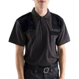 Robust Safety-Sec Piké - Kort Ärm (Färg: Grå/Svart, Storlek: M)