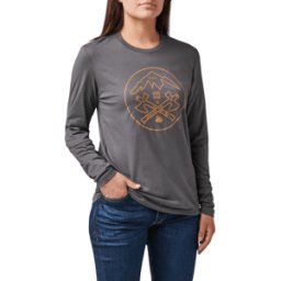 5.11 Tactical Women's Axe Mountain Long Sleeve Tee (Färg: Charcoal, Storlek: XL)