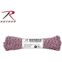 Rothco 550lb Type III Paracord 30m (Färg: Pink Camo)