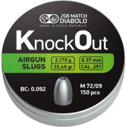 JSB Match Diabolo JSB KO Slugs 6,37mm (0.251) 2,170g - 150st