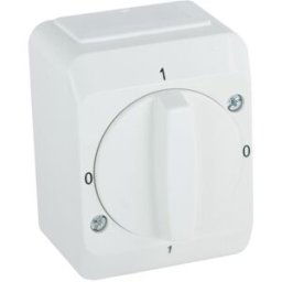 Schneider Electric Strömbrytare, utanpåliggande, kapslad, Aqua Stark, vridmodell
