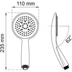 Habo Handdusch 1-spray Dahlia, vit