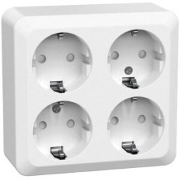 Gelia Vägguttag, utanpåliggande, jordat, Connect 2 Home